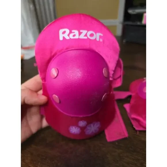 RAZOR Sweet Pea Pink Multi-Sport ELBOW PADS GUARDS Youth 8+ - Picture 3 of 16